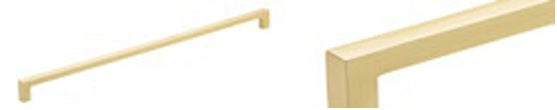 Furniture Handle HAN067 Series; Brushed Brass; brochure range photograph