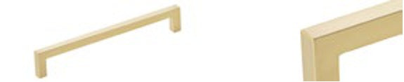 Avalon Square Handle; Brushed Brass; brochure range photograph