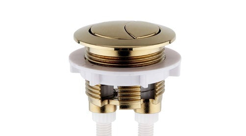 Close Coupled Cistern Push Button; {'Finish': 'Brushed Brass'}; supplier brochure photograph