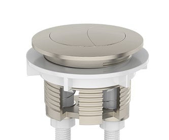 Close Coupled Cistern Push Button; {'Finish': 'Brushed Nickel'}; supplier brochure photograph