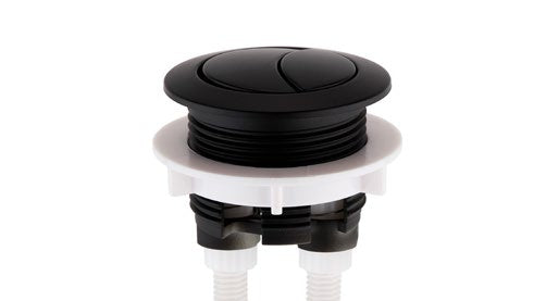 Close Coupled Cistern Push Button; {'Finish': 'Matt Black'}; supplier brochure photograph