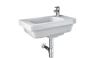 Haven Wall Hung Basin; {'Size': '450 x 220 mm'}; supplier brochure photograph