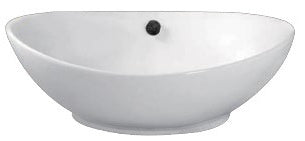 Toledo Countertop Basin; {'Size': '600 x 370 mm'}; supplier brochure photograph