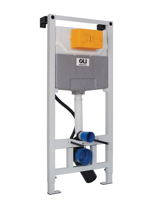 OLI120 Plus Pneumatic WC Frame; {'Size': '500 x 1150-1350 x 126-170 mm'}; supplier brochure photograph