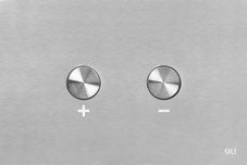 OLI Blink Pneumatic Flush Plate; {'Finish': 'Satin Chrome'}; supplier brochure photograph