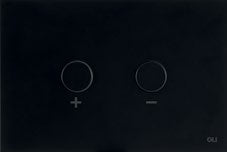 OLI Blink Pneumatic Flush Plate; {'Finish': 'Black'}; supplier brochure photograph