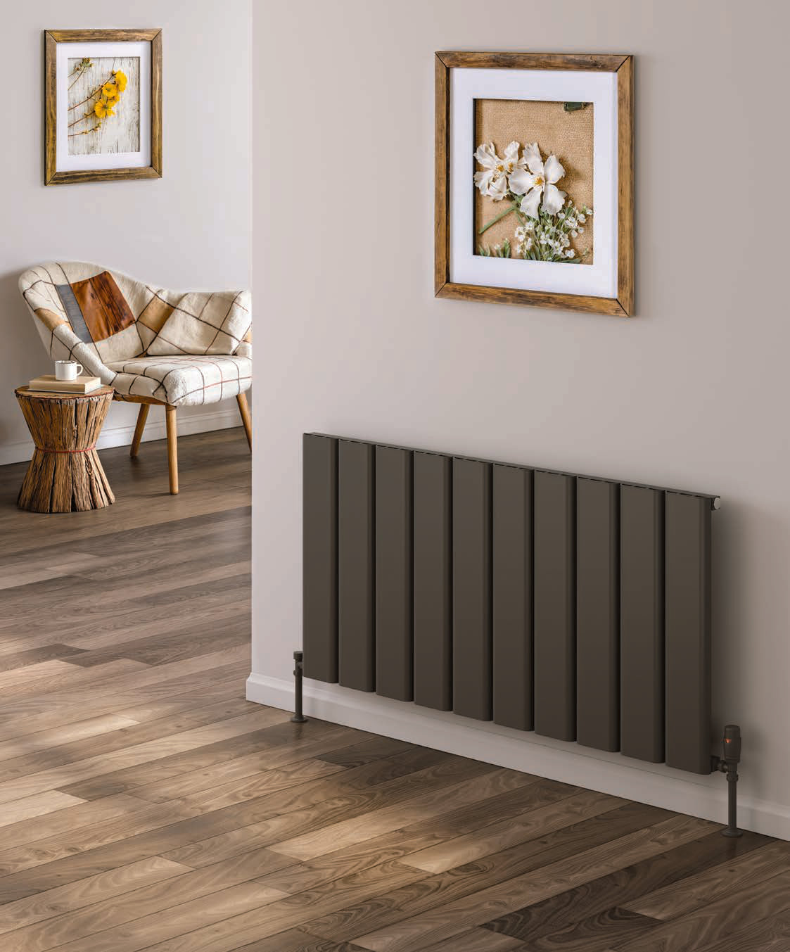 Reina Caldaro Horizontal — Reina brochure page 104; Anthracite; pictured size 600 x 1245 mm