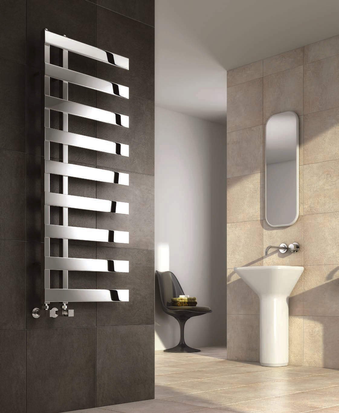 Reina Capelli — Reina brochure page 128; Polished Stainless Steel; pictured size 1235 x 500 mm