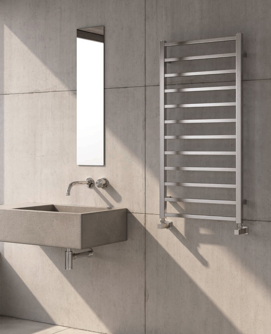 Reina Arden — Reina brochure page 137; Brushed Stainless Steel; pictured size 1000 x 500 mm