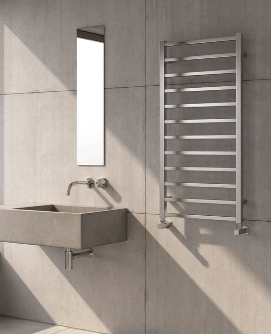 Reina Arden — Reina brochure page 137; Brushed Stainless Steel; pictured size 1000 x 500 mm