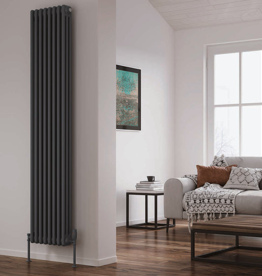 Reina Colona Vertical 3 Column — Reina brochure page 14; Anthracite; pictured size 1800 x 380 mm