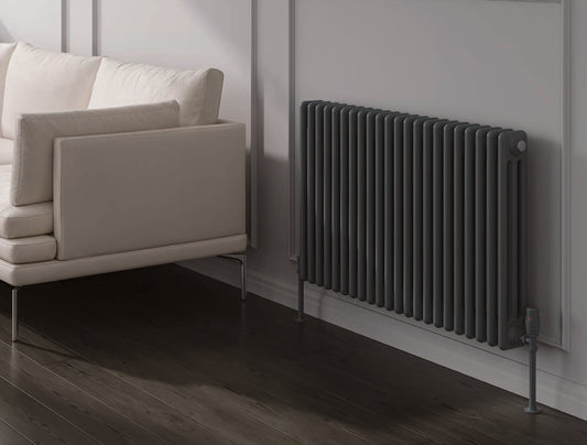 Reina Colona Horizontal 3 Column — Reina brochure page 15; Anthracite; pictured size 600 x 1010 mm