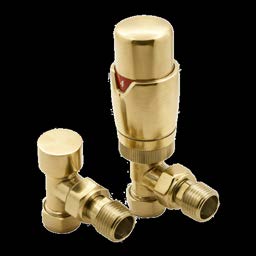 Reina Modal Trv Angled Valves — Reina brochure page 176; Brushed Brass