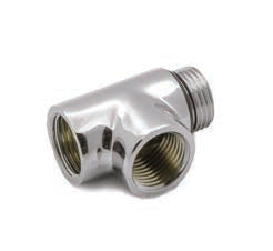 Reina Dual Fuel T-Piece — Reina brochure page 178; Chrome