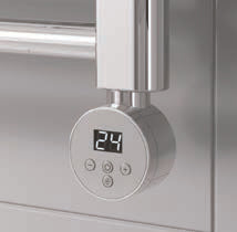 Reina Mini Round Thermostatic Control Unit — Reina brochure page 180; Chrome