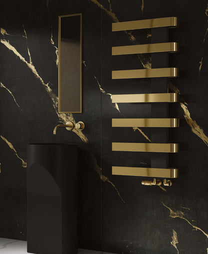 Reina Panaro — Reina brochure page 50; Brushed Brass; pictured size 1100 x 500 mm