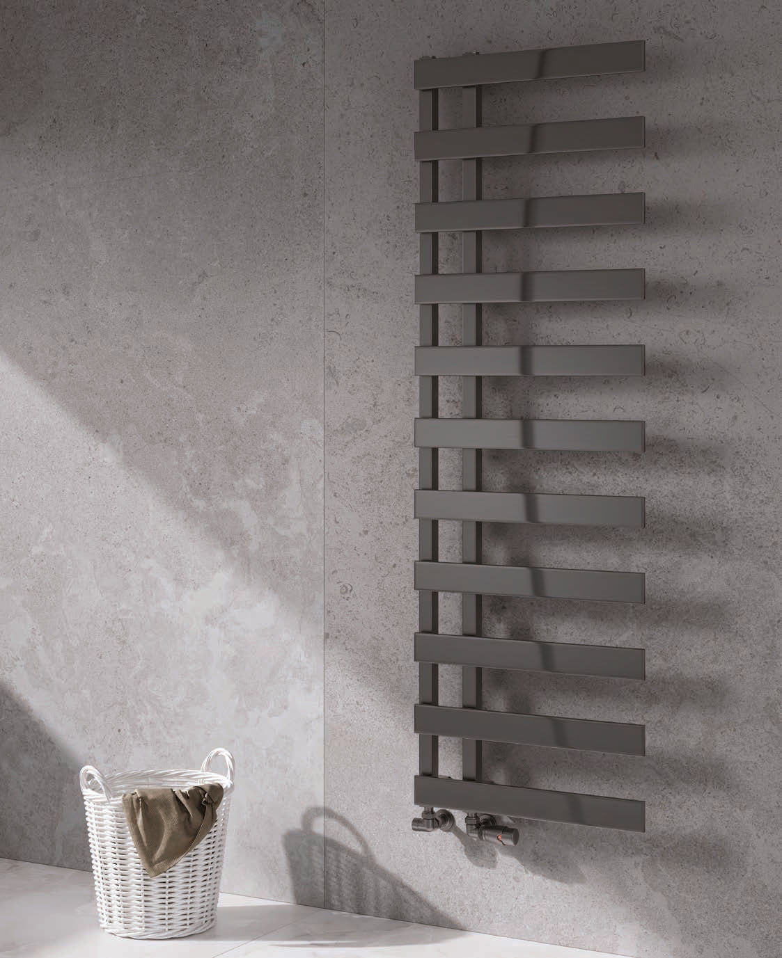 Reina Florina — Reina brochure page 52; Brushed Gun Metal; pictured size 1525 x 500 mm