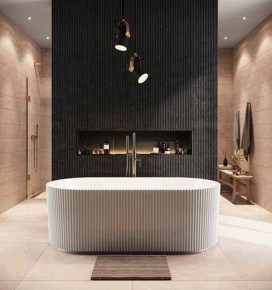 Labyrinth Fluted Freestanding Bath — genuine brochure model/range photograph