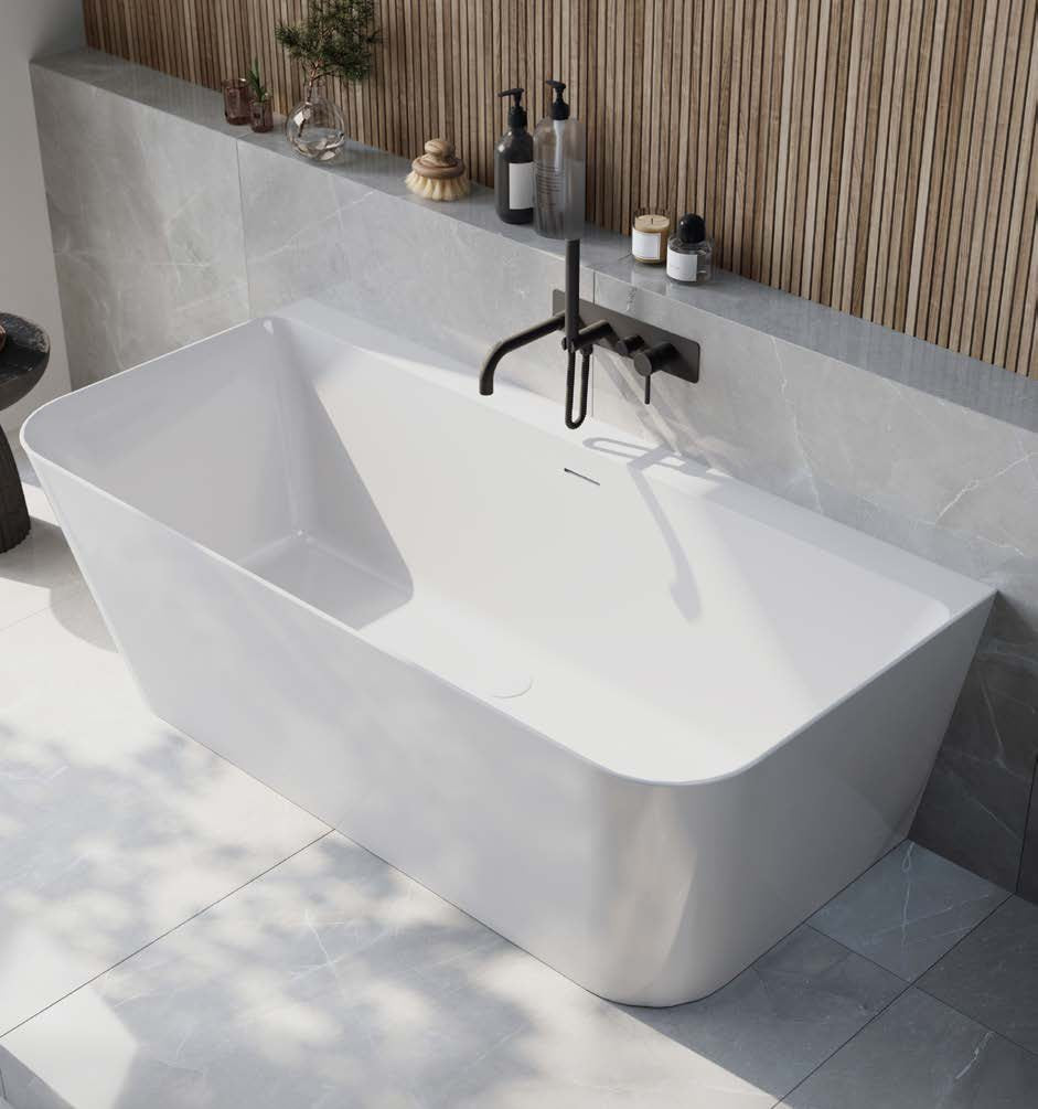 Porto Back To Wall Bath — genuine brochure model/range photograph